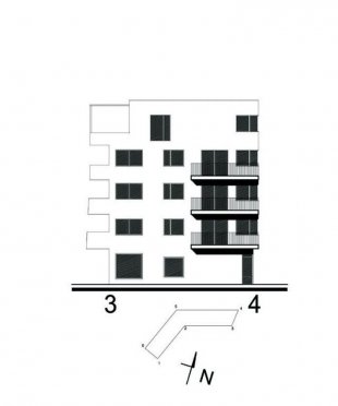 L - Apartamentowiec  - elewacja - 4